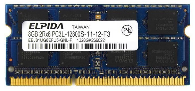 حافظه رم لپ تاپ - RAM الپیدا-Elpida PC3-12800s 8GB DDR3 1600MHz Laptop Memory
